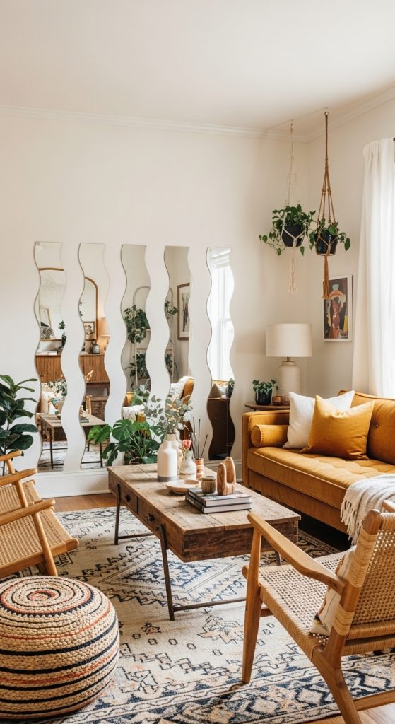 Wavy Mirrors and Antique Accents