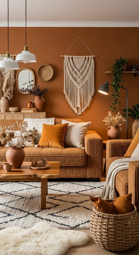 Earthy Color Palette with Warm Wood Tones