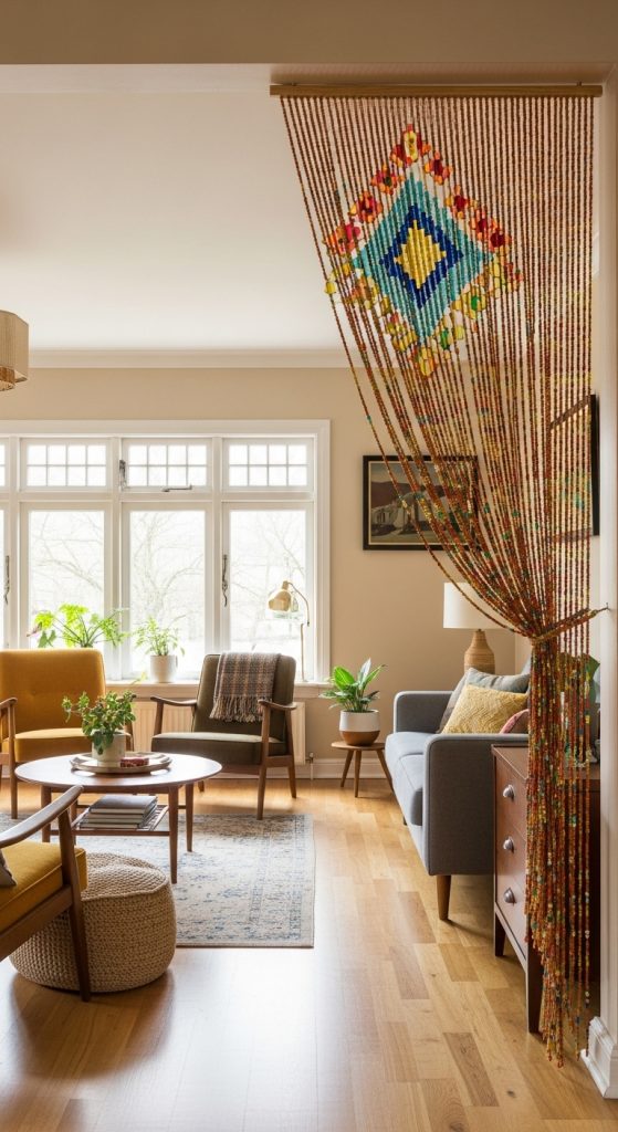 DIY Beaded Curtain Accents