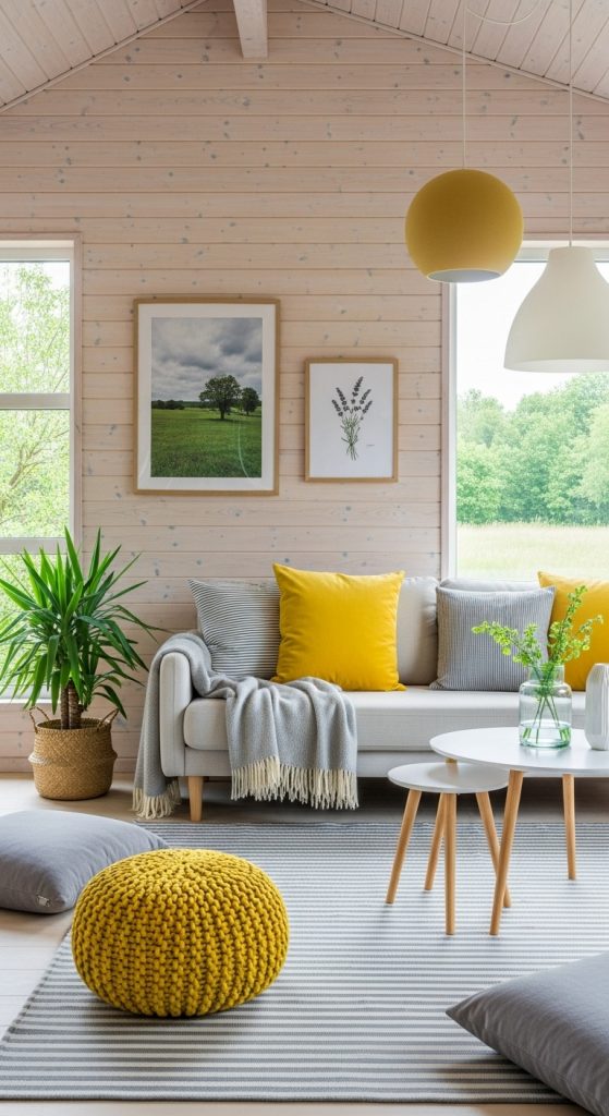 Scandinavian Living Room Indoor Plant