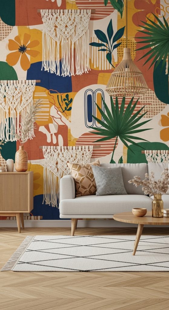Statement Wallpaper that Marries Both Worlds
